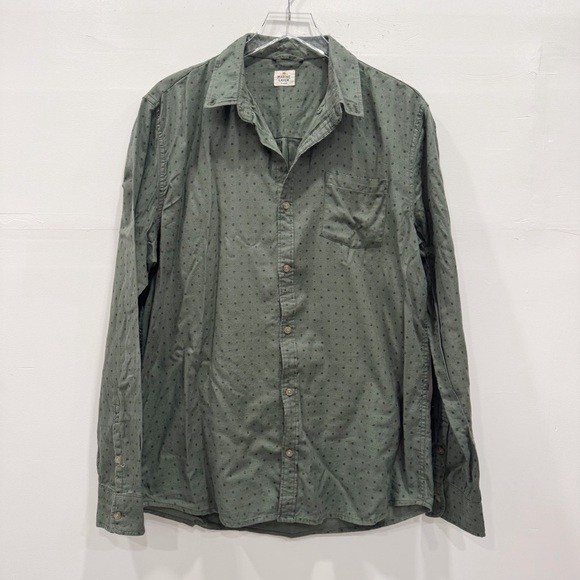 Marine Layer Green Long Sleeve Button Down Shirt XL *flawed* - Picture 1 of 8